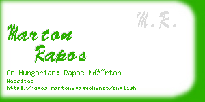 marton rapos business card